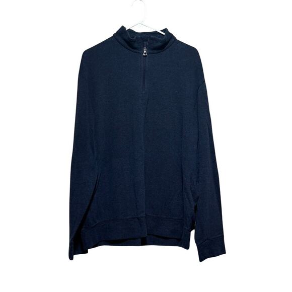 Polo Ralph Lauren Other - Polo Ralph Lauren Quarter Zip Pullover Sweater Mens XL Navy Blue Heathered